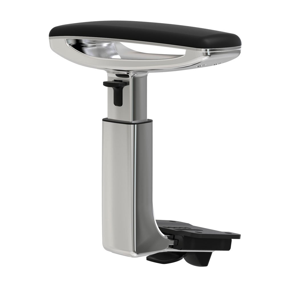 Office Master AR-485 (OM Seating) Height (4") and Width Adjustable Arms - Polished Aluminum