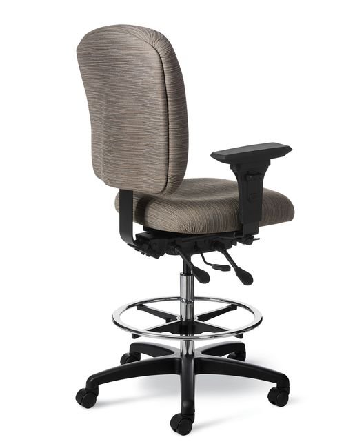 Back View - Office Master IU55 Intensive Use Ergonomic Stool