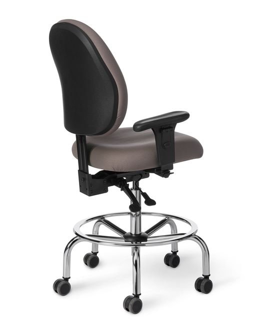Back View - CLS57D Classic Lab Stool by Office Master