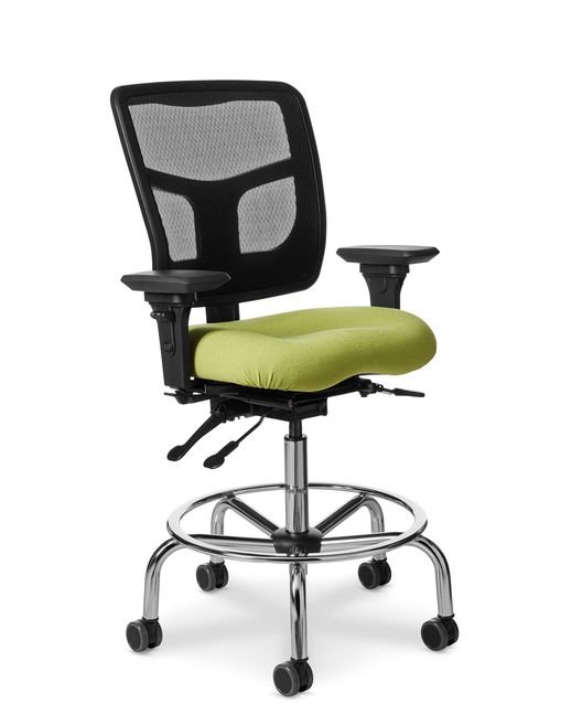 Side View of Office Master YS73 Stool with Footring