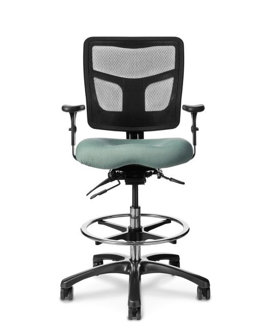 Office Master YS75 (OM Seating) YES Series Mesh Back High Stool with Footring