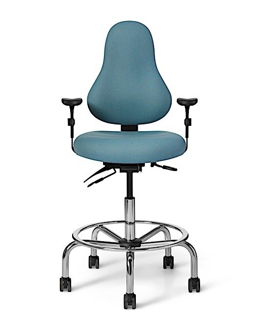Office Master DB52 Discovery Healthy Back Fixed Foot Ring Stool