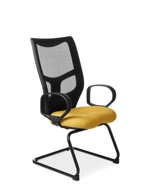 Side View of Office Master YES YS76S Sled Base Guest Chair