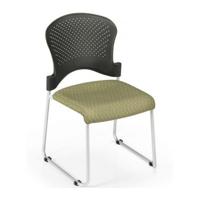 Side view of Office Master ST200C Stackable Ergonomic Reception Room Side Guest Chair