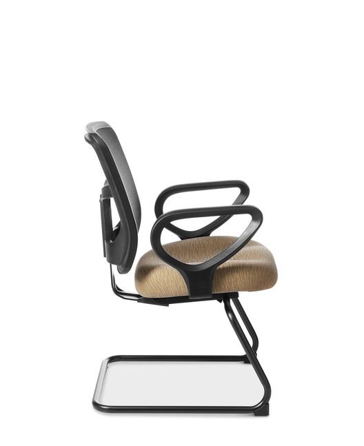 Full Side View of Office Master YS71S Sled Base Nesting Chair