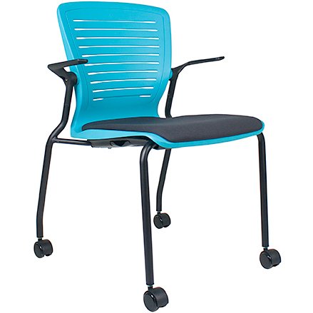 Side chair with casters