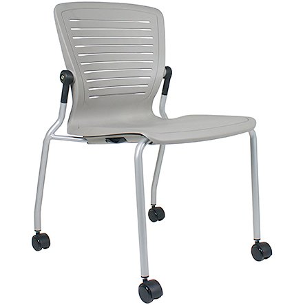 Side chair with casters