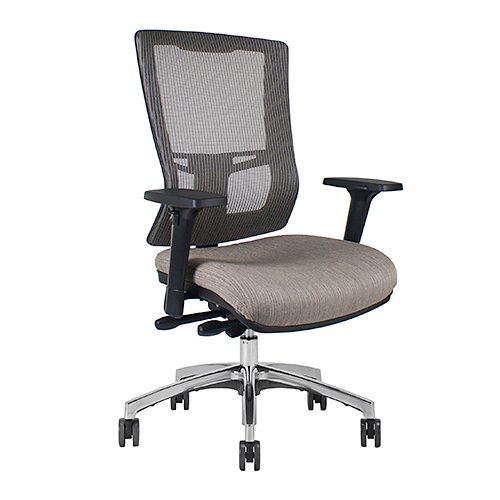Affirm AF518 with Starlight Silver Mesh Back and Upholstered Seat