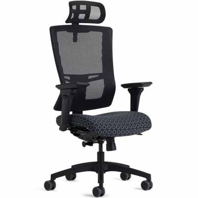 Office Master Affirm AF509 in Nightfall Black Mesh Back