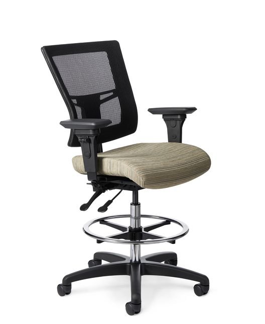 Office Master Affirm AF515 Ergonomic Stool with Footring