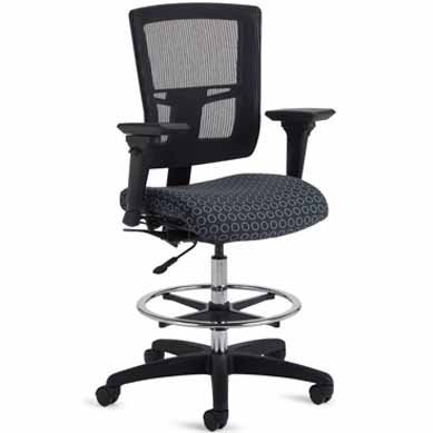 Office Master Affirm515 Stool in Night fall Black Mesh Back