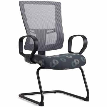 Office Master Affirm AF511S Guest Chair in Starlight Silver Mesh Back