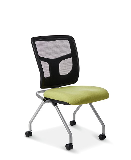 OM YS71N YES Series Chair with Silver Powdercoated Frame