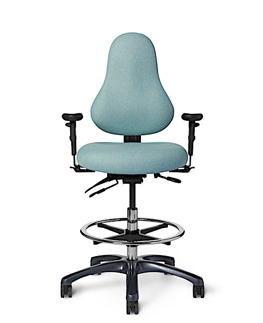 Office Master DB54 Discovery Back Adjustable Foot Ring Stool