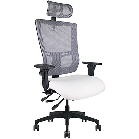 Office Master Affirm AF579 in Starlight Silver Mesh Back