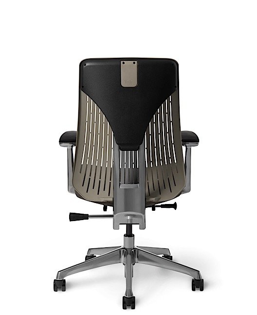 Back View - Truly. TY608 Office Master Chair in Warm Slate PolyBack