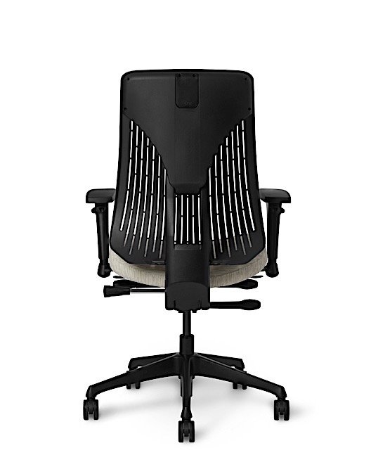 Back view - Truly. TY628 Office Master Chair with Modern Black PolyBack