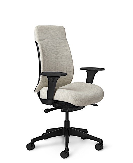Side view - Truly. TY628 Office Master Chair with Arctic White PolyBack