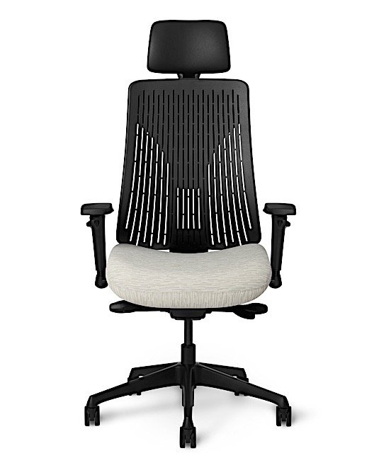 Front view - Truly. TY628 Office Master Chair with Slidable and Upholstered 3-way Headrest