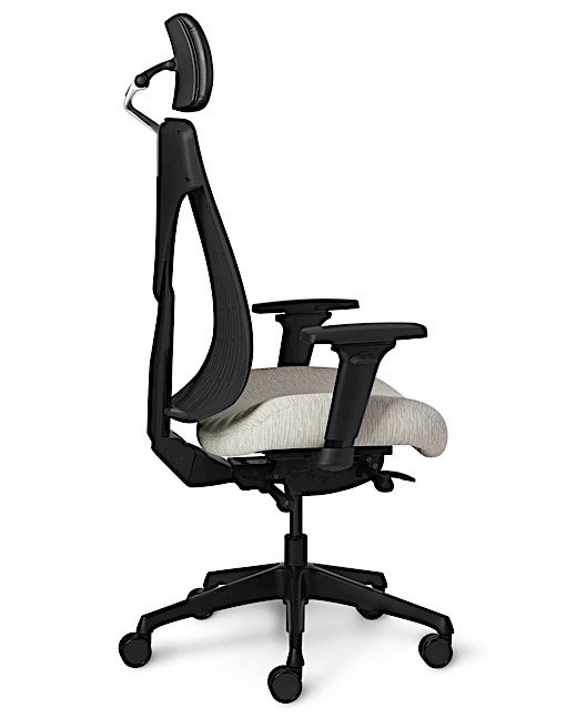 Side view - Truly. TY628 Office Master Chair with Slidable and Upholstered 3-way Headrest