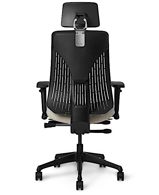 Back view - Truly. TY628 Office Master Chair with Slidable and Upholstered 3-way Headrest