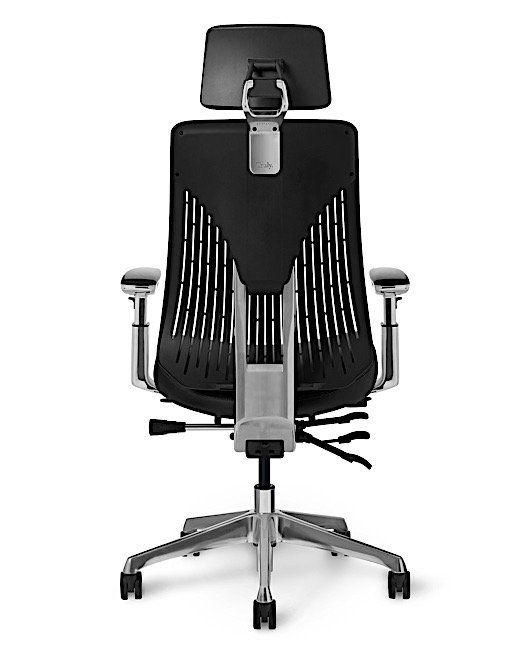 Back view - Truly. TY688 Office Master Chair in Modern Black PolyBack and 3-way Headrest