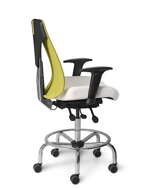 Side view - Truly. TY673 Office Master Chair in Lemon Grass PolyBack