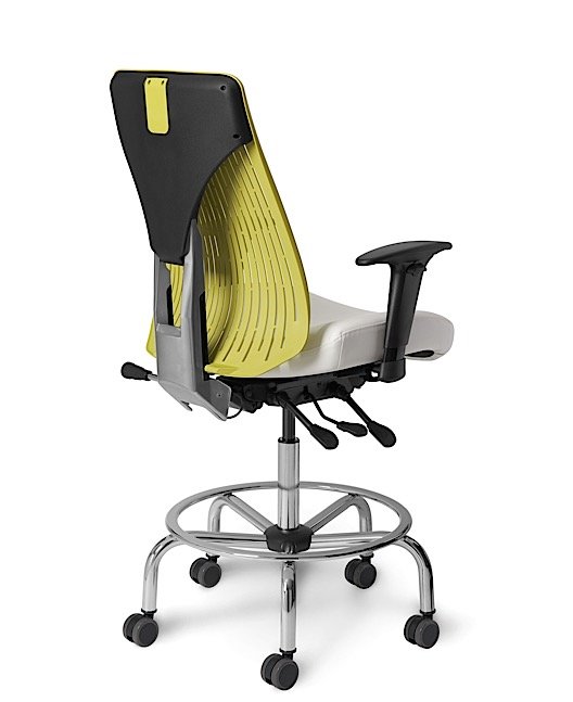 Side view - Truly. TY673 Office Master Chair in Lemon Grass PolyBack