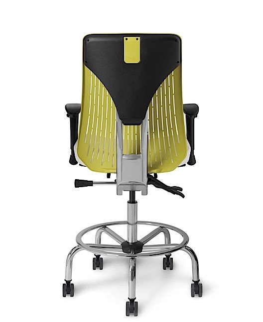 Back view - Truly. TY673 Office Master Chair in Lemon Grass PolyBack