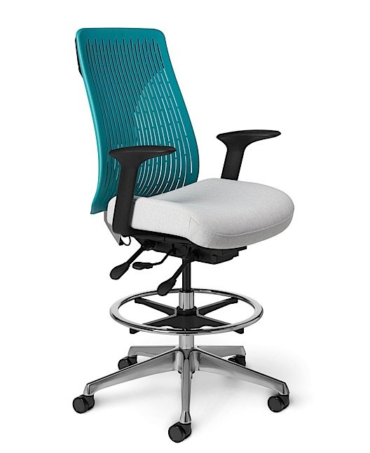 Side view - Truly. TY675 Office Master Chair in Bay Marine PolyBack