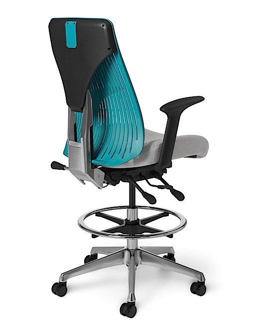 Side view - Truly. TY675 Office Master Chair in Bay Marine PolyBack