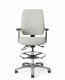 Office Master AF413 Cushioned Back Stool with 22" Fixed Foot Ring