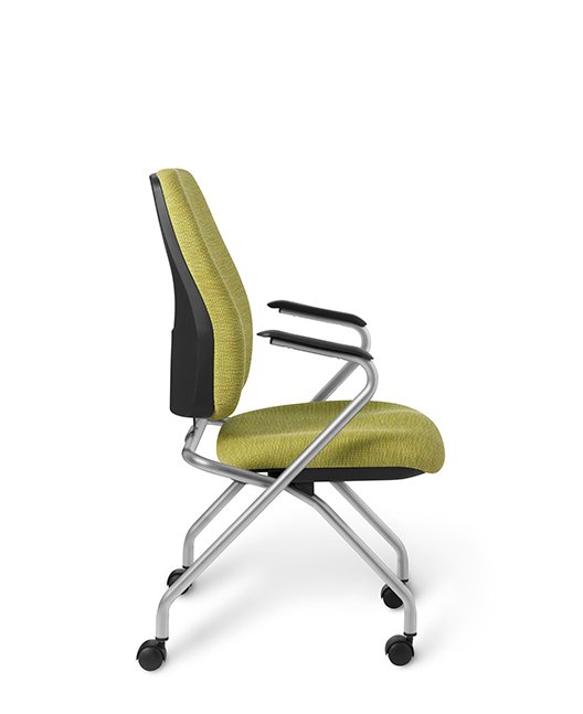 Side view of Office Master AF470N Affirm Cushioned Back Nesting Chair