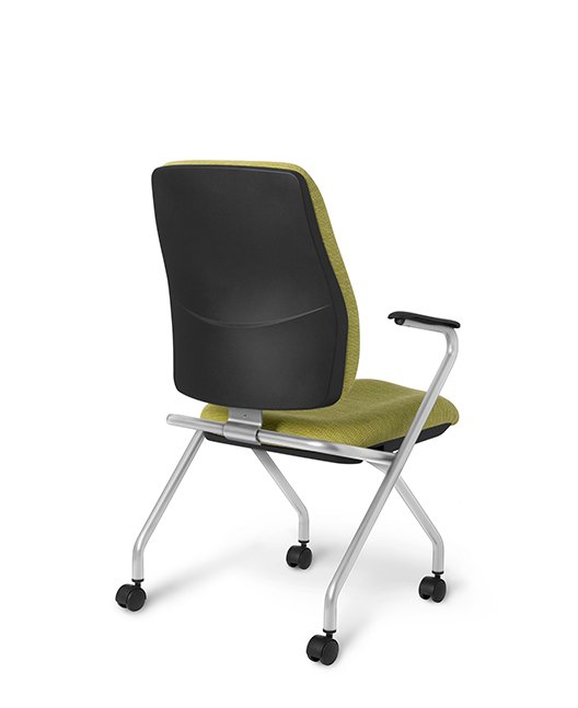 Back view of Office Master AF470N Affirm Cushioned Back Nesting Chair
