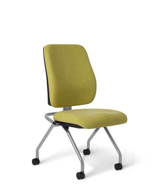 Side view of Office Master AF471N Affirm Cushioned Back Nesting Chair