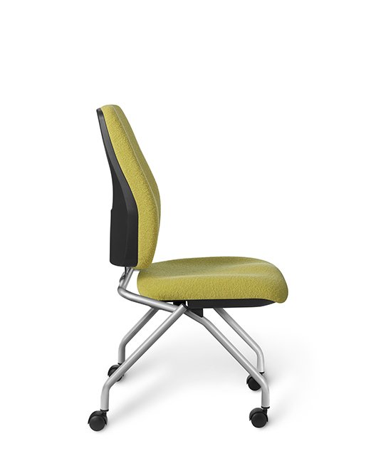Side view of Office Master AF471N Affirm Cushioned Back Nesting Chair