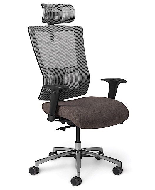 Side View - Office Master AF569 Affirm Chair with Mesh Headrest