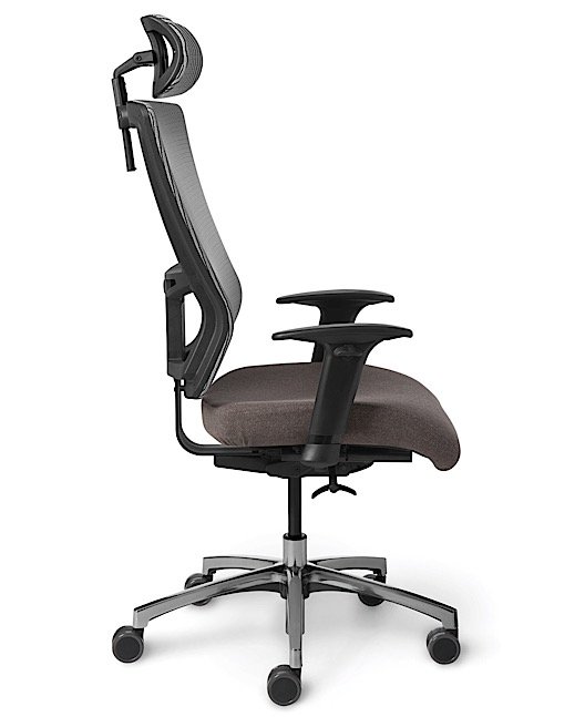 Side View - Office Master AF569 Affirm Chair with Mesh Headrest