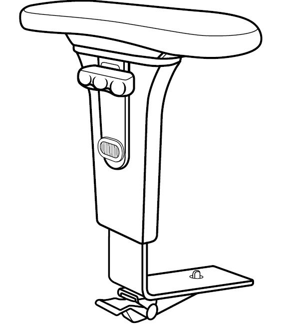 Office Master KR-300-XM (OM Seating) Tall Height & Width Adjustable Group 1 Specialty T Arms