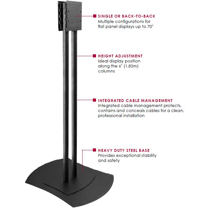 Peerless FPZ600 Flat Panel TV Stand up to 70" Displays