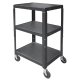 Peerless JCT-2642E Jumbo Height Adjustable TV A/V Cart with Electrical Strip