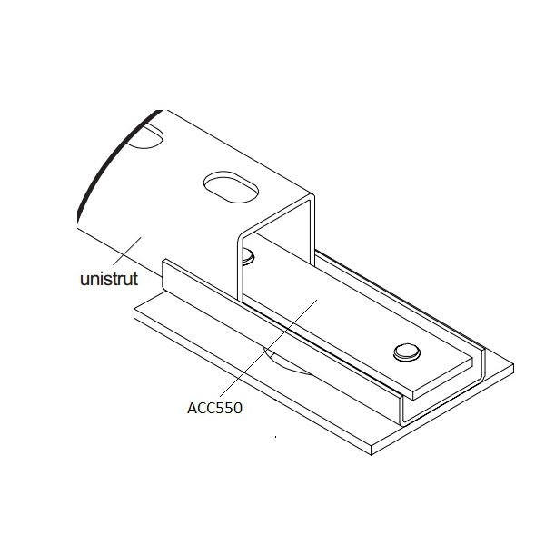 With unistrut (Unistrut not included - Sold separately)