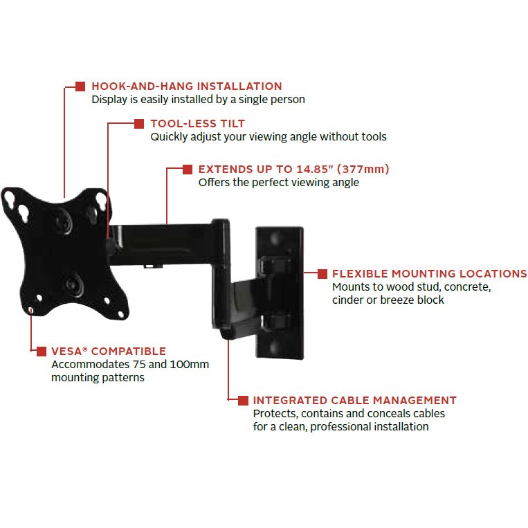 Peerless PA730 Paramount Articulating Wall Mount for 10-29" Displays