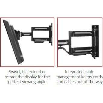 Peerless PA740 Paramount Articulating Wall Mount for 22-43" Displays