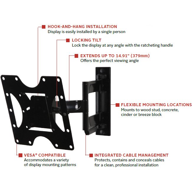 Peerless PA740 Paramount Articulating Wall Mount for 22-43" Displays
