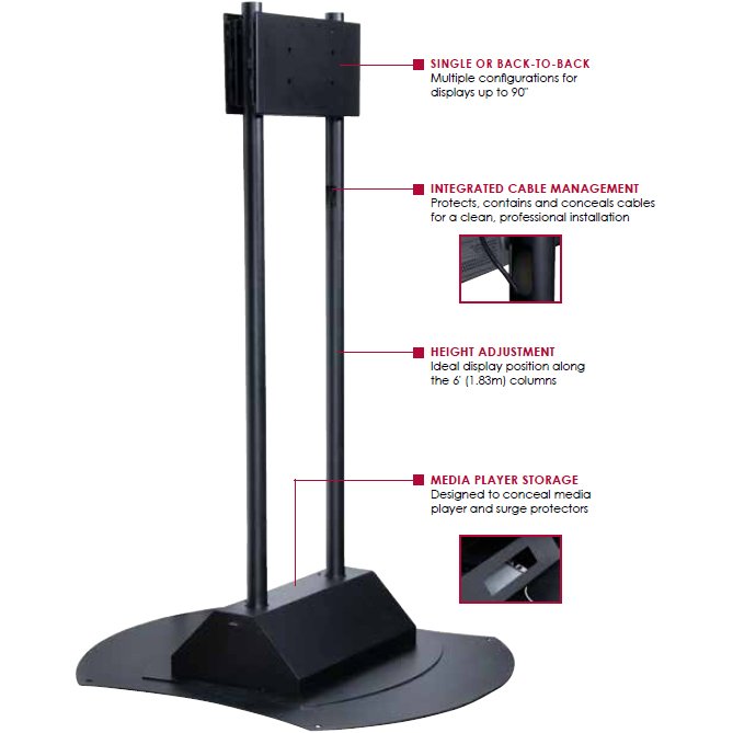 Peerless FPZ670 Flat Panel TV Stand up to 90