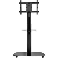 Peerless SC551GL SG5 Series Flat Panel Floor Cart for 42"-56" Displays up to 91 lbs with Glass Base