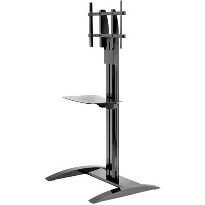 Peerless SS560G SmartMount Flat Panel Floor Stand with Glass Shelf