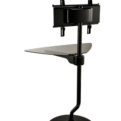 Peerless FPZ-646 Stand for 32-46 inch Displays up to 100 lbs with Tinted tempered glass shelf (11-1/2