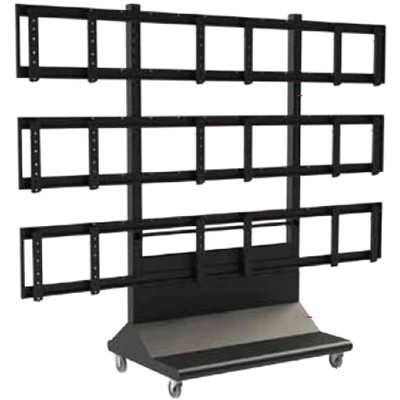 Peerless DS-VWC655-3x3 Digital Signage Video Wall Cart for 3x3 Configuration